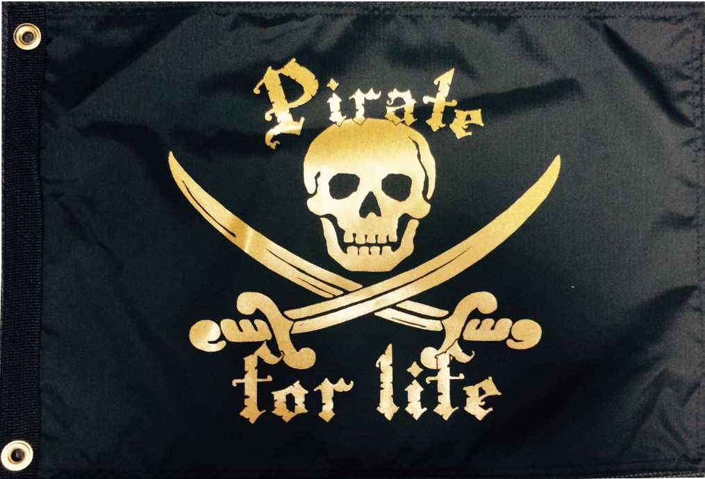 Pirate for life atv flag